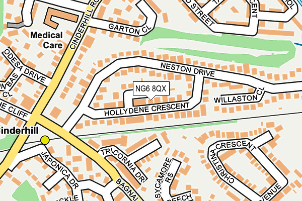 NG6 8QX map - OS OpenMap – Local (Ordnance Survey)