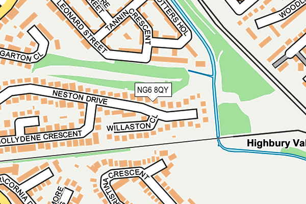 NG6 8QY map - OS OpenMap – Local (Ordnance Survey)