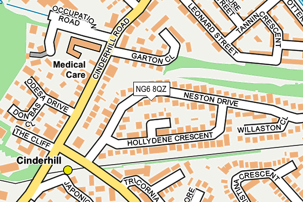 NG6 8QZ map - OS OpenMap – Local (Ordnance Survey)