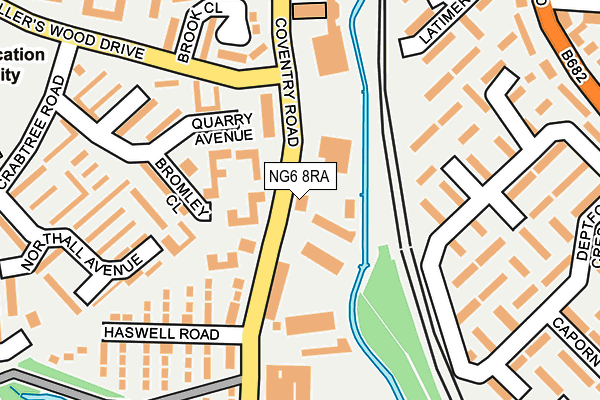 NG6 8RA map - OS OpenMap – Local (Ordnance Survey)