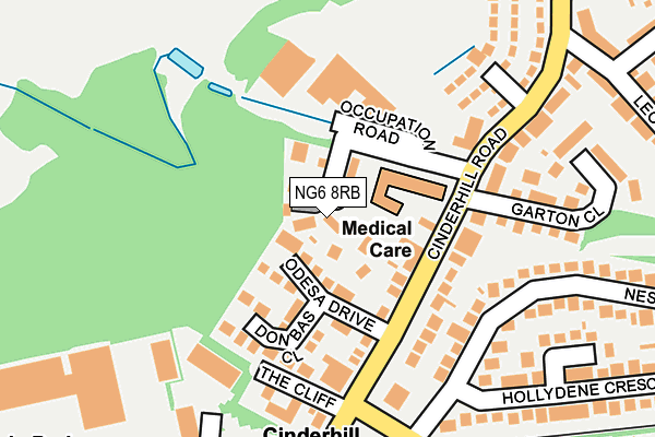 NG6 8RB map - OS OpenMap – Local (Ordnance Survey)