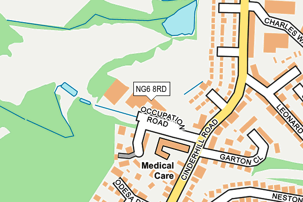NG6 8RD map - OS OpenMap – Local (Ordnance Survey)