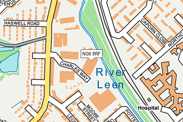 NG6 8RF map - OS OpenMap – Local (Ordnance Survey)