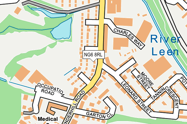 NG6 8RL map - OS OpenMap – Local (Ordnance Survey)