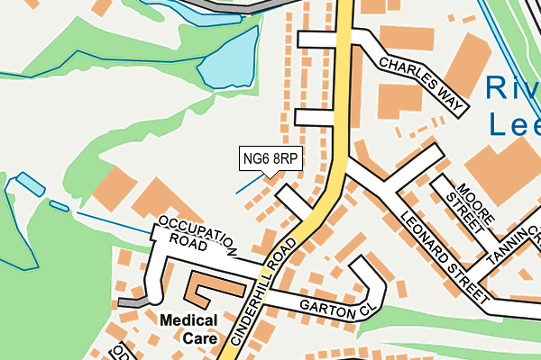 NG6 8RP map - OS OpenMap – Local (Ordnance Survey)