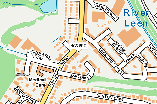 NG6 8RQ map - OS OpenMap – Local (Ordnance Survey)