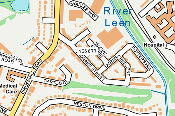 NG6 8RR map - OS OpenMap – Local (Ordnance Survey)