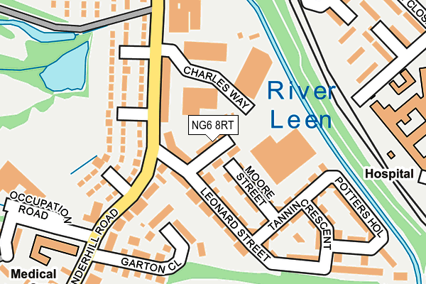 NG6 8RT map - OS OpenMap – Local (Ordnance Survey)