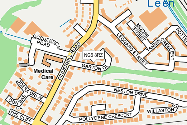 NG6 8RZ map - OS OpenMap – Local (Ordnance Survey)