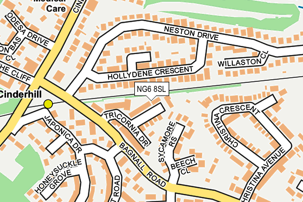 NG6 8SL map - OS OpenMap – Local (Ordnance Survey)