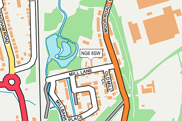 NG6 8SW map - OS OpenMap – Local (Ordnance Survey)
