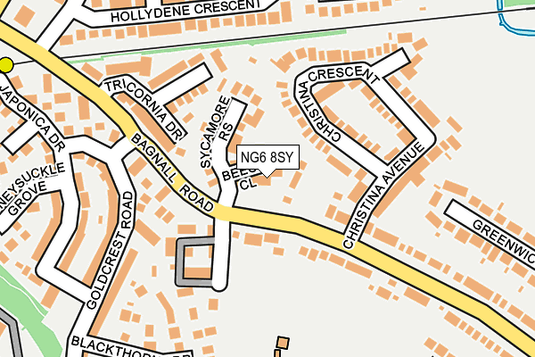 NG6 8SY map - OS OpenMap – Local (Ordnance Survey)