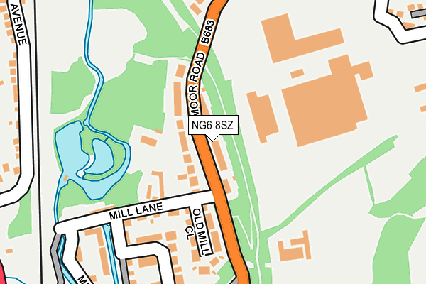 NG6 8SZ map - OS OpenMap – Local (Ordnance Survey)