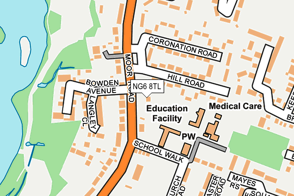 NG6 8TL map - OS OpenMap – Local (Ordnance Survey)