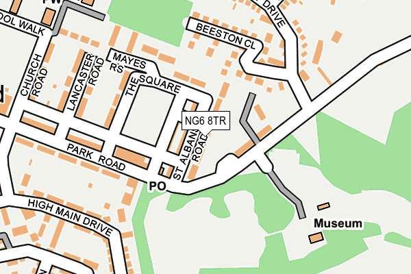 NG6 8TR map - OS OpenMap – Local (Ordnance Survey)
