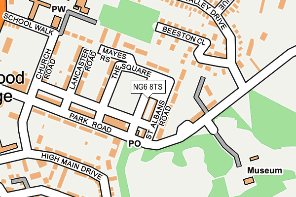 NG6 8TS map - OS OpenMap – Local (Ordnance Survey)