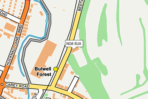 NG6 8UA map - OS OpenMap – Local (Ordnance Survey)