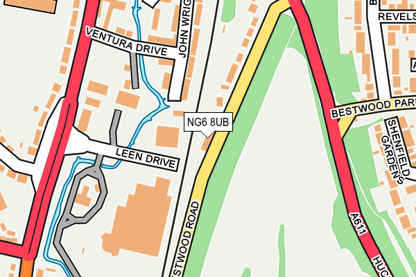 NG6 8UB map - OS OpenMap – Local (Ordnance Survey)