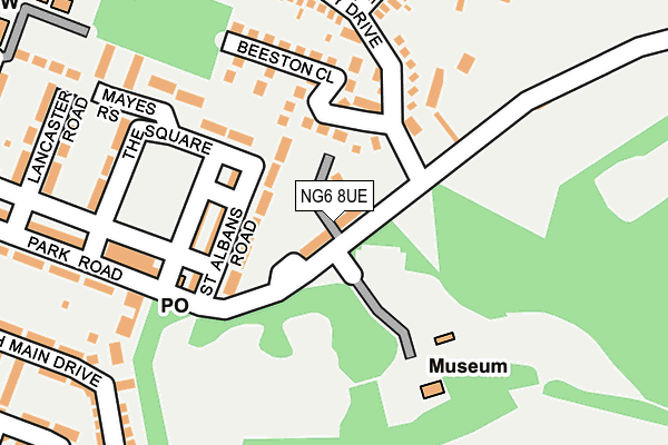 NG6 8UE map - OS OpenMap – Local (Ordnance Survey)