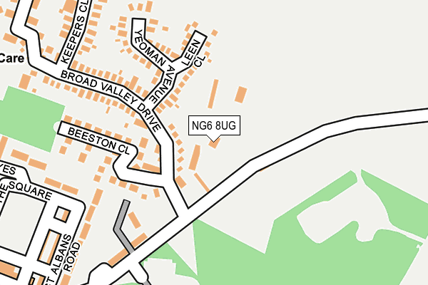 NG6 8UG map - OS OpenMap – Local (Ordnance Survey)