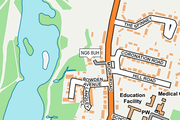 NG6 8UH map - OS OpenMap – Local (Ordnance Survey)