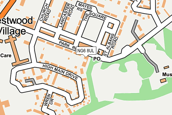 NG6 8UL map - OS OpenMap – Local (Ordnance Survey)