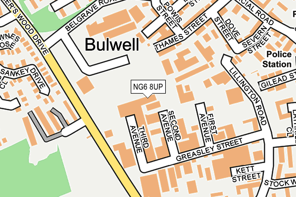 NG6 8UP map - OS OpenMap – Local (Ordnance Survey)