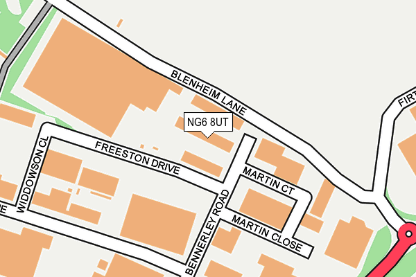 NG6 8UT map - OS OpenMap – Local (Ordnance Survey)