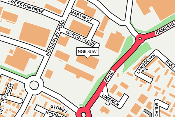 NG6 8UW map - OS OpenMap – Local (Ordnance Survey)