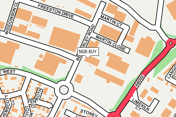 NG6 8UY map - OS OpenMap – Local (Ordnance Survey)