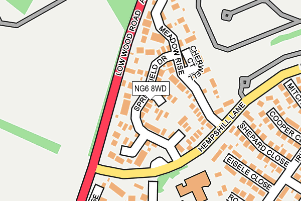 NG6 8WD map - OS OpenMap – Local (Ordnance Survey)