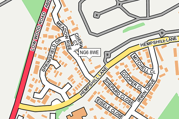 NG6 8WE map - OS OpenMap – Local (Ordnance Survey)