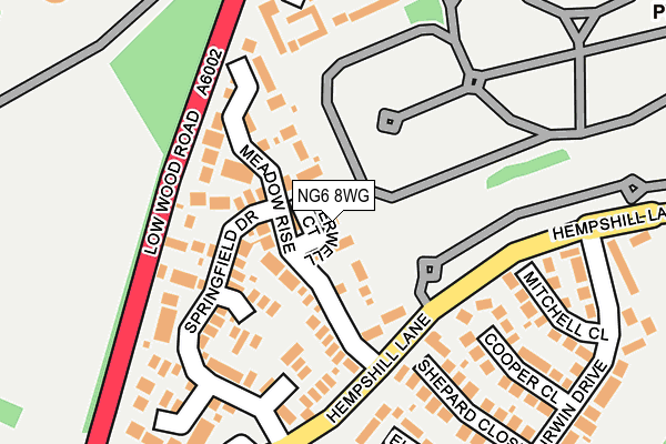 NG6 8WG map - OS OpenMap – Local (Ordnance Survey)