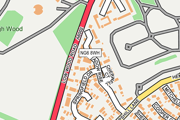 NG6 8WH map - OS OpenMap – Local (Ordnance Survey)