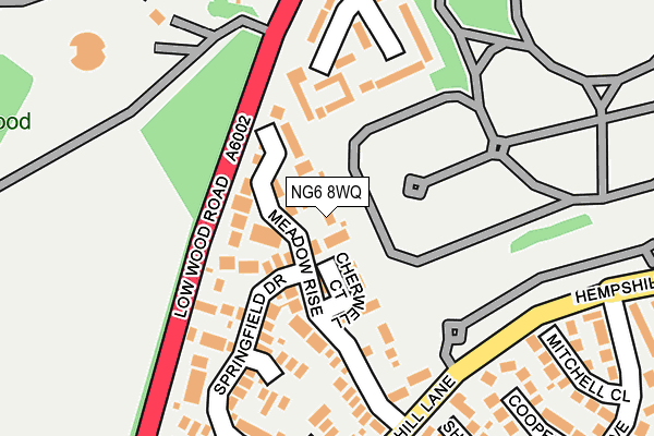 NG6 8WQ map - OS OpenMap – Local (Ordnance Survey)