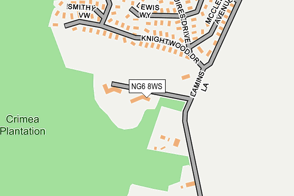 NG6 8WS map - OS OpenMap – Local (Ordnance Survey)