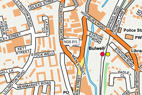 NG6 8YL map - OS OpenMap – Local (Ordnance Survey)