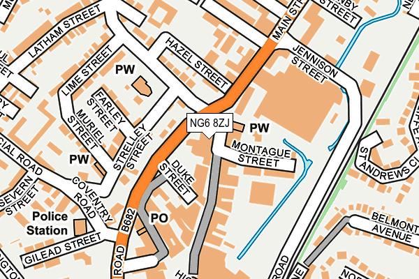 NG6 8ZJ map - OS OpenMap – Local (Ordnance Survey)