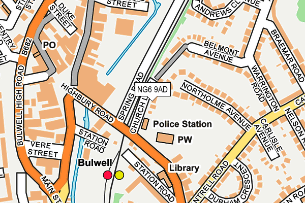 NG6 9AD map - OS OpenMap – Local (Ordnance Survey)