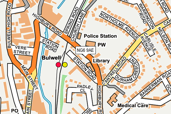 NG6 9AE map - OS OpenMap – Local (Ordnance Survey)