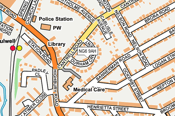 NG6 9AH map - OS OpenMap – Local (Ordnance Survey)