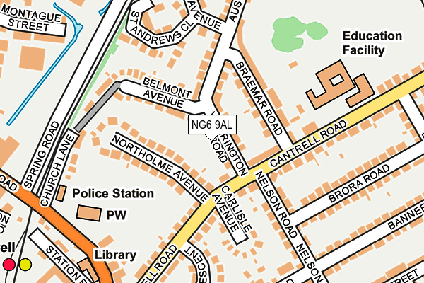 NG6 9AL map - OS OpenMap – Local (Ordnance Survey)