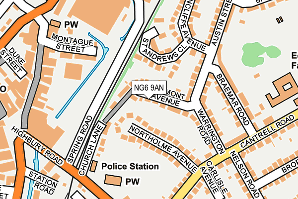 NG6 9AN map - OS OpenMap – Local (Ordnance Survey)