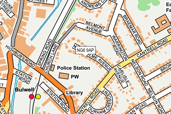 NG6 9AP map - OS OpenMap – Local (Ordnance Survey)