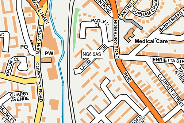 NG6 9AS map - OS OpenMap – Local (Ordnance Survey)