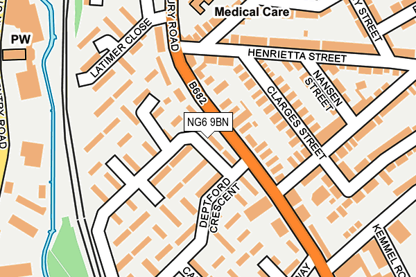 NG6 9BN map - OS OpenMap – Local (Ordnance Survey)