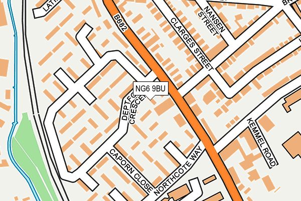 NG6 9BU map - OS OpenMap – Local (Ordnance Survey)