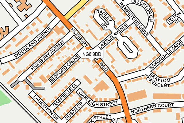 NG6 9DD map - OS OpenMap – Local (Ordnance Survey)