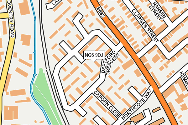 NG6 9DJ map - OS OpenMap – Local (Ordnance Survey)