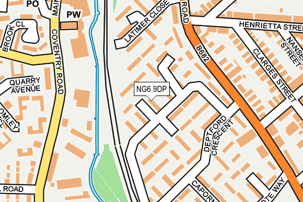 NG6 9DP map - OS OpenMap – Local (Ordnance Survey)